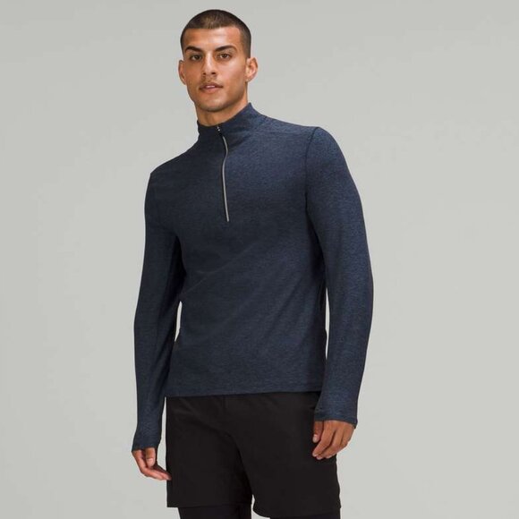 Lululemon Men's Surge Warm Reflective 1/2 Zip - Navy - Picture 1 of 8